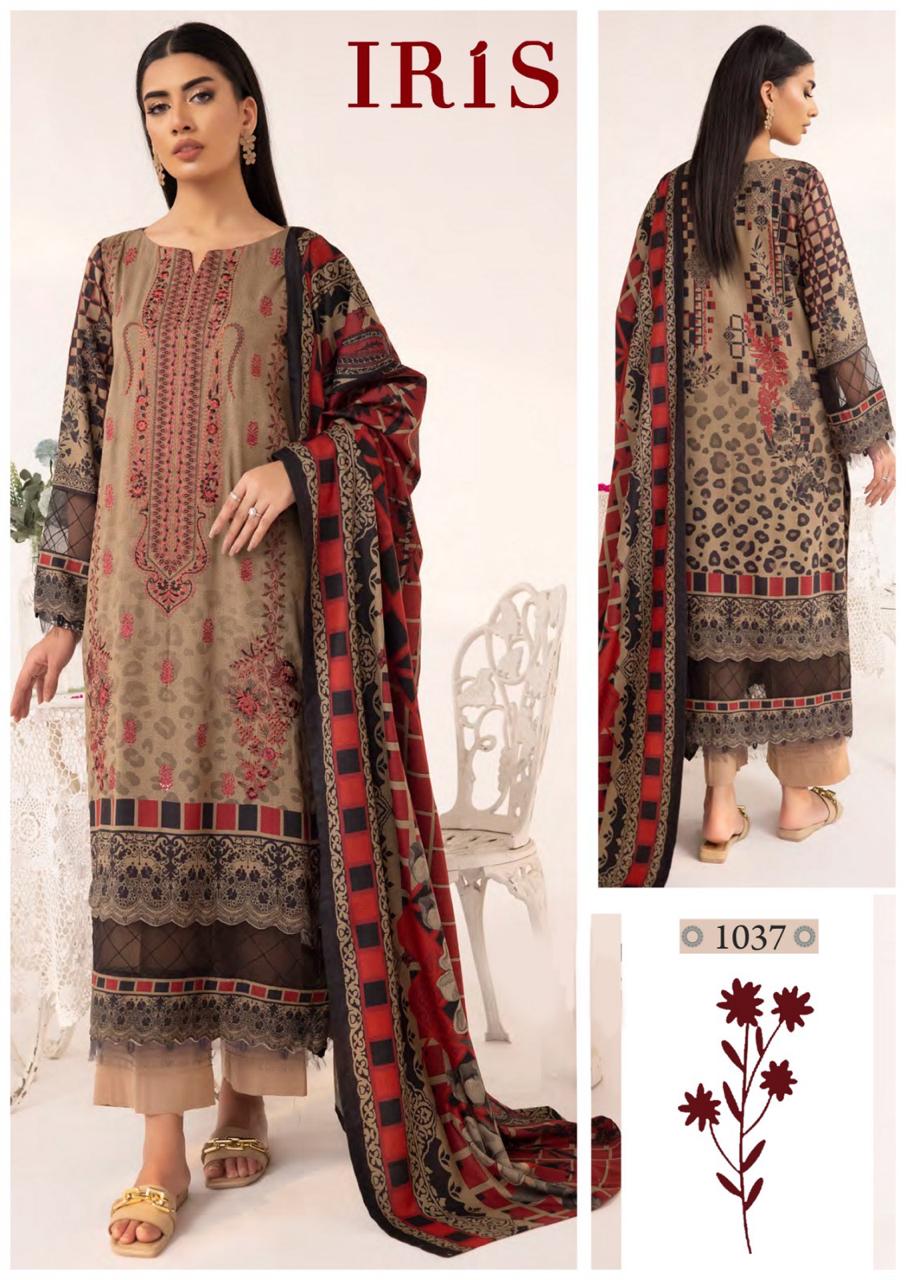 Afsanah Vol 4 By Iris Luxury Heavy Printed Cotton Dress Material Wholesale Shop In Surat

